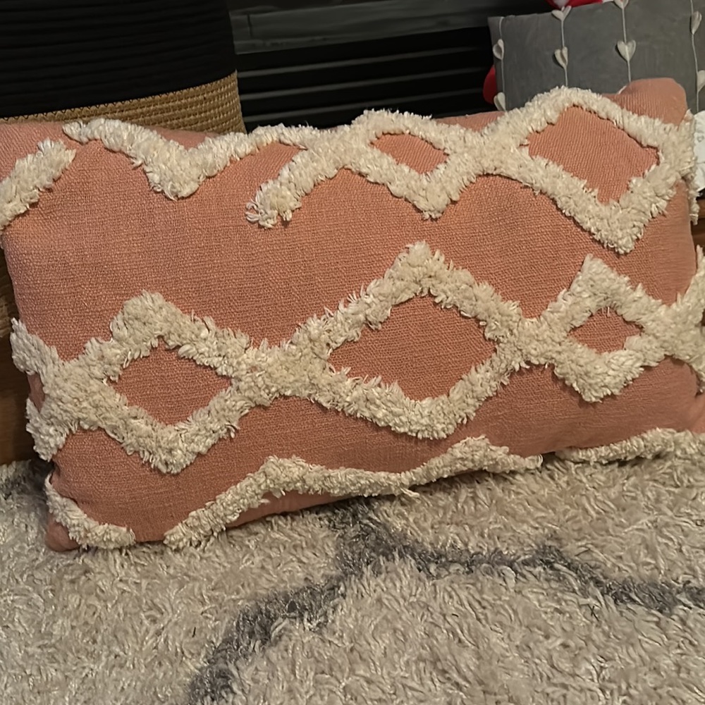 New Marshall’s Coral Lumbar Bed or Living Room Couch Pillow
